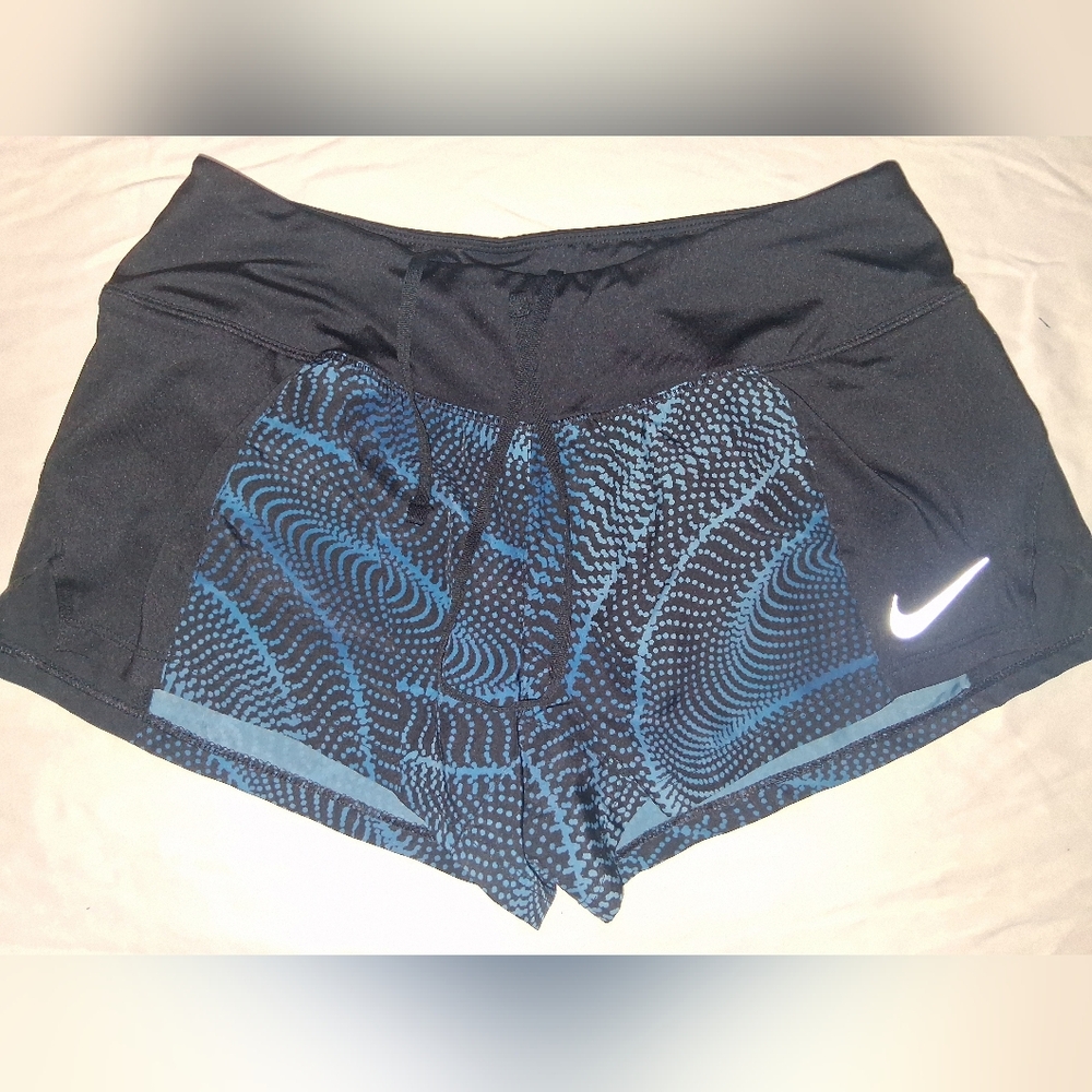 Nike Women's Athletic Shorts in Black and Blue